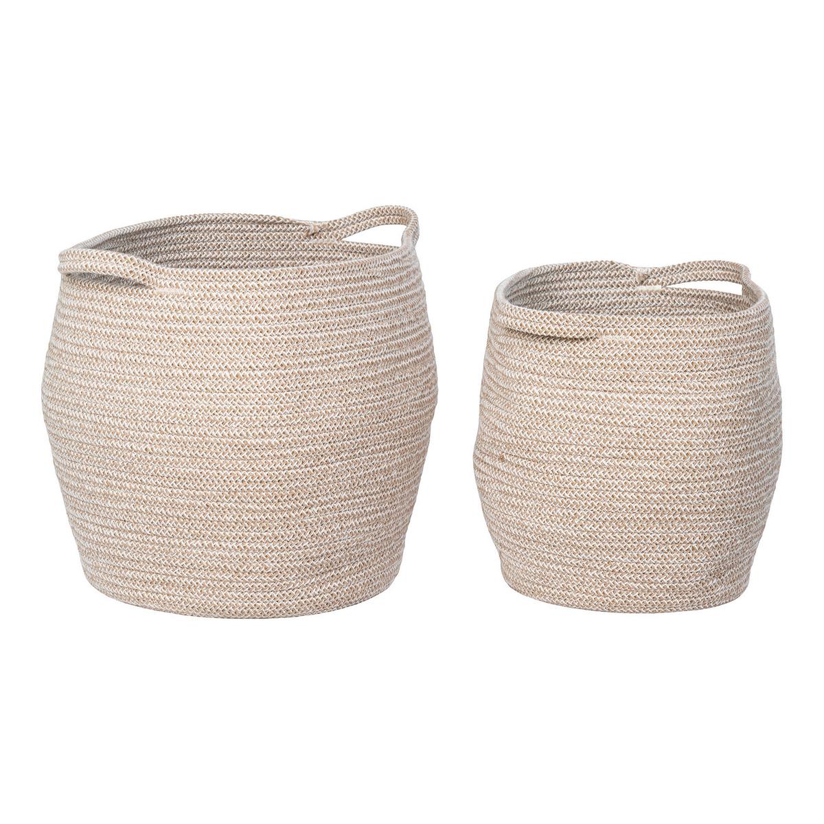 Korbset Lamas Beige D: 27/31 Cm - Beige, Design, Textil (27cm)