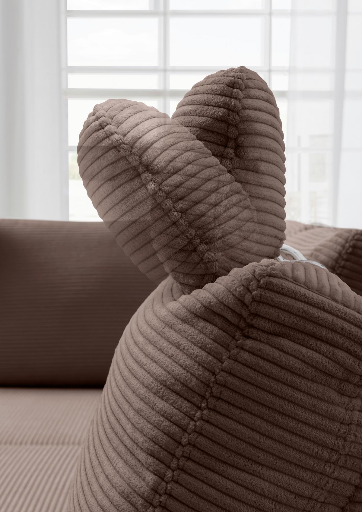 Eckschlafsofa Positano Graubraun S: 206x261 Cm - Wildeiche/Graubraun, MODERN, Textil (206/261cm) - Livetastic