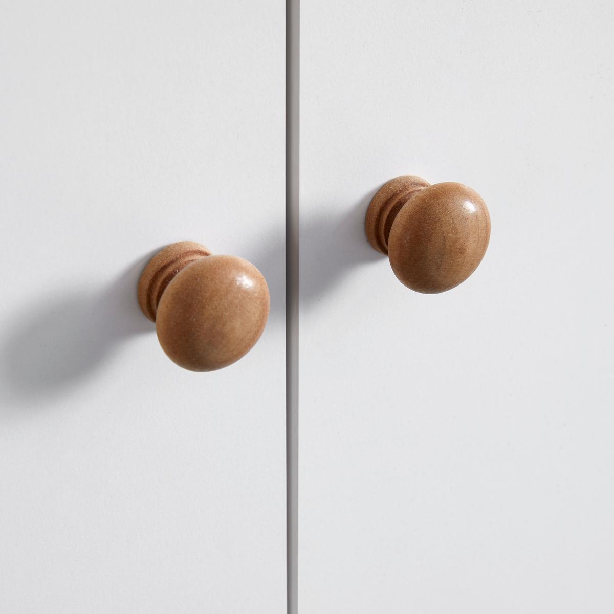 Šatní skříň LUDO bílá - bílá/přírodní barvy, Moderní, kov/dřevo (60/180/40cm) - Bessagi Home