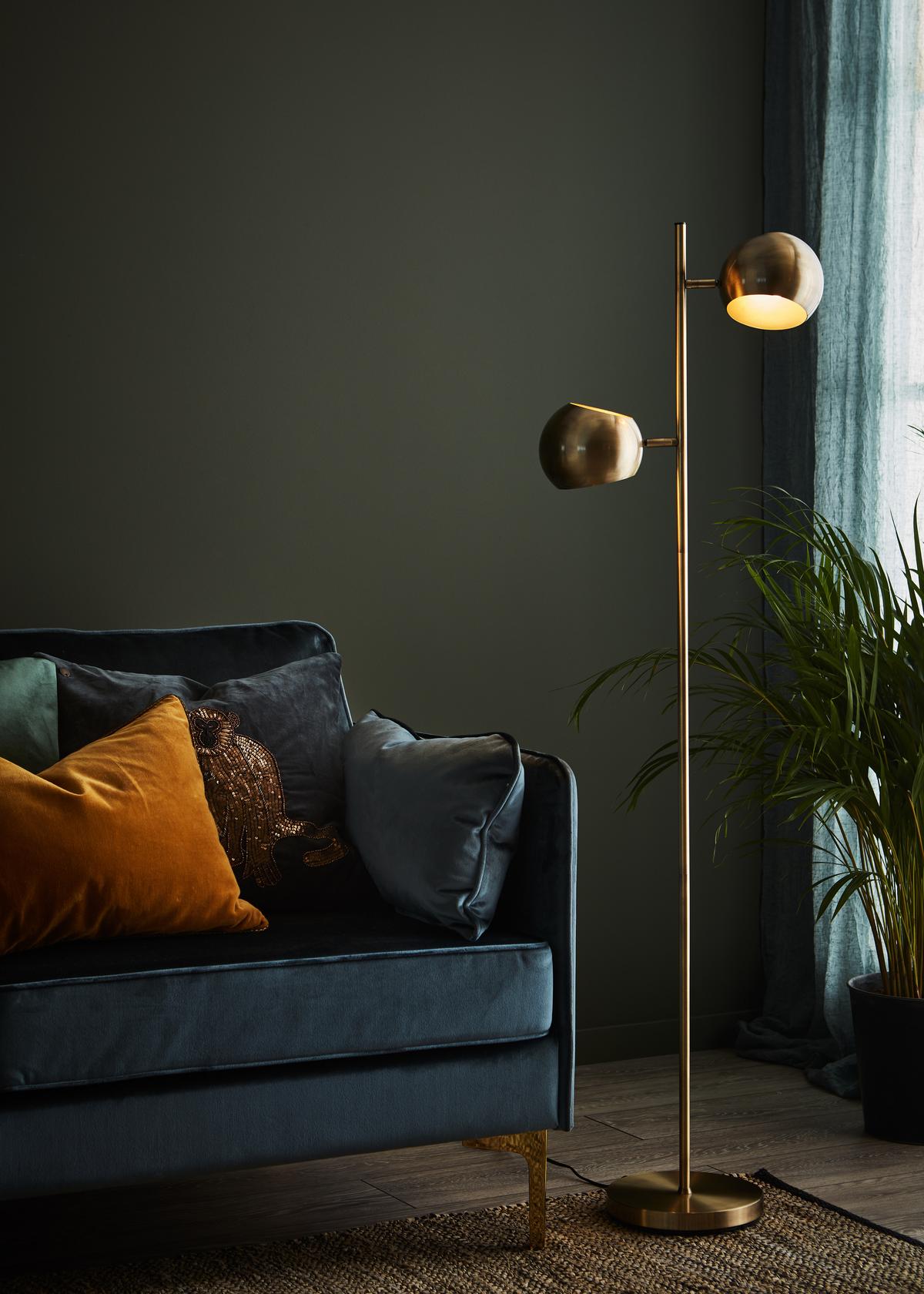 Stehleuchte Edgar - Messingfarben, Basics, Metall (23/40/145cm) - Markslöjd