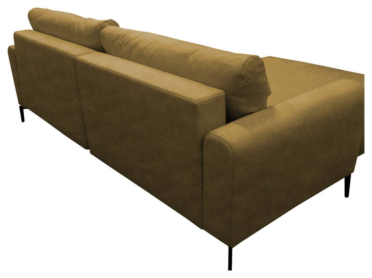 Ecksofa Prince Gelb S: 163x240 cm - Gelb/Schwarz, Design, Textil (163/240cm) - MID.YOU