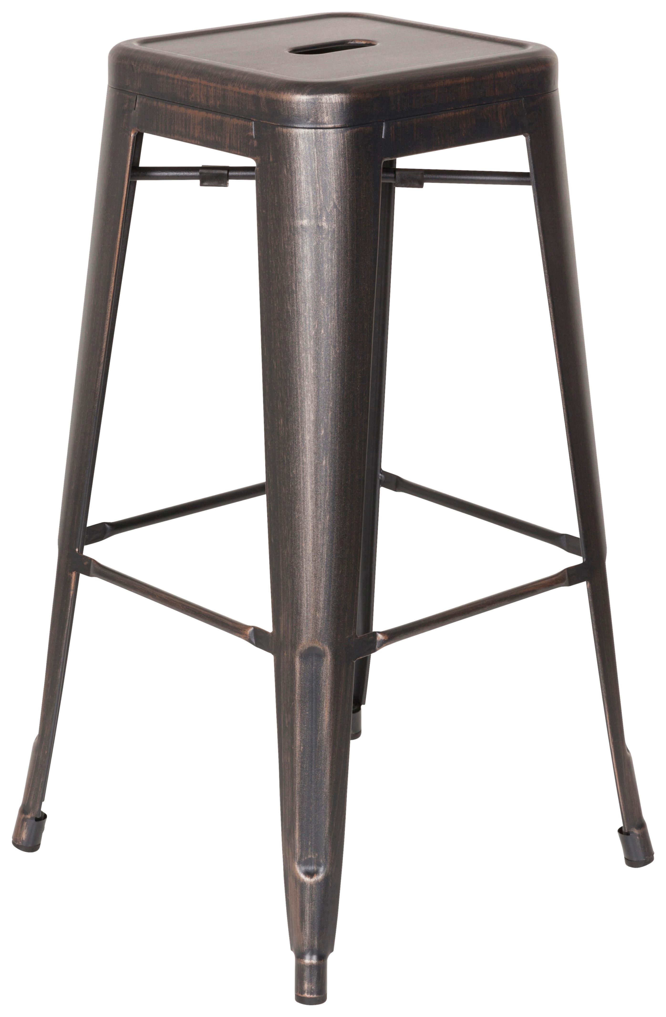 Barhocker Vantaggio High Stapelbar Schwarz/golden