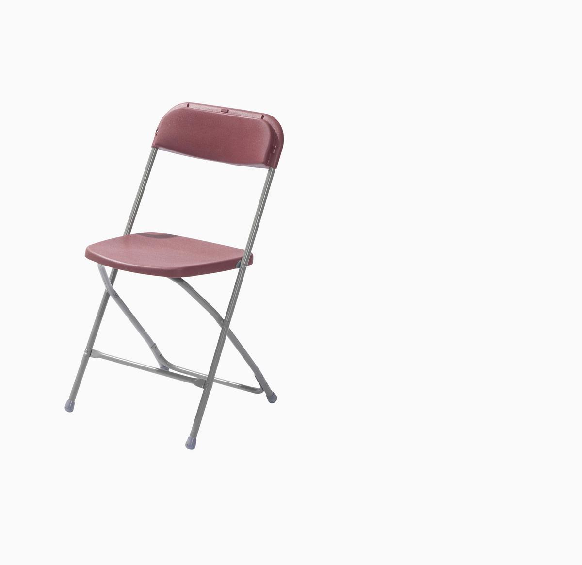 Klappsessel-set 7x  Klappstuhl - Bordeaux/Grau, LIFESTYLE, Kunststoff/Metall (43/80/49cm)