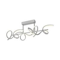 LED-Deckenleuchte Curls L: 82 cm Spiralförmig dimmbar - Silberfarben, Design, Metall (82/21/30cm)