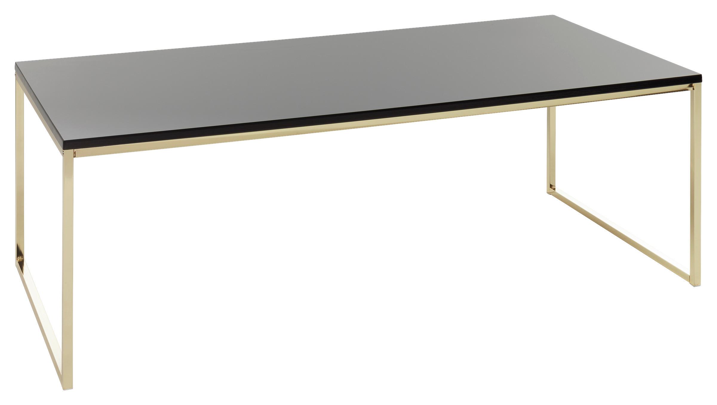 Konferenční stůl RIVA černý/zlatý - černá/barvy zlata, Design, kov/kompozitní dřevo (120/60/45cm) - MID.YOU