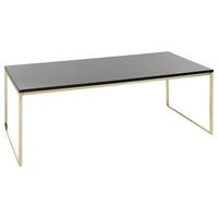 Konferenční stůl RIVA černý/zlatý - černá/barvy zlata, Design, kov/kompozitní dřevo (120/60/45cm) - MID.YOU