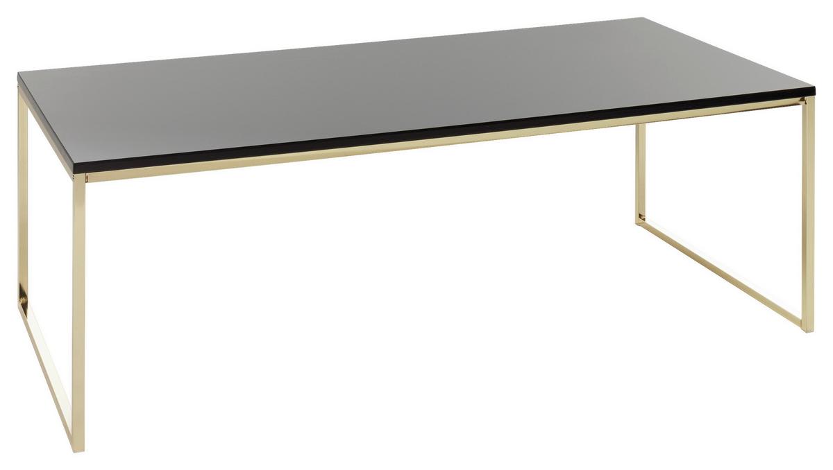 Konferenční stůl RIVA černý/zlatý - černá/barvy zlata, Design, kov/kompozitní dřevo (120/60/45cm) - MID.YOU
