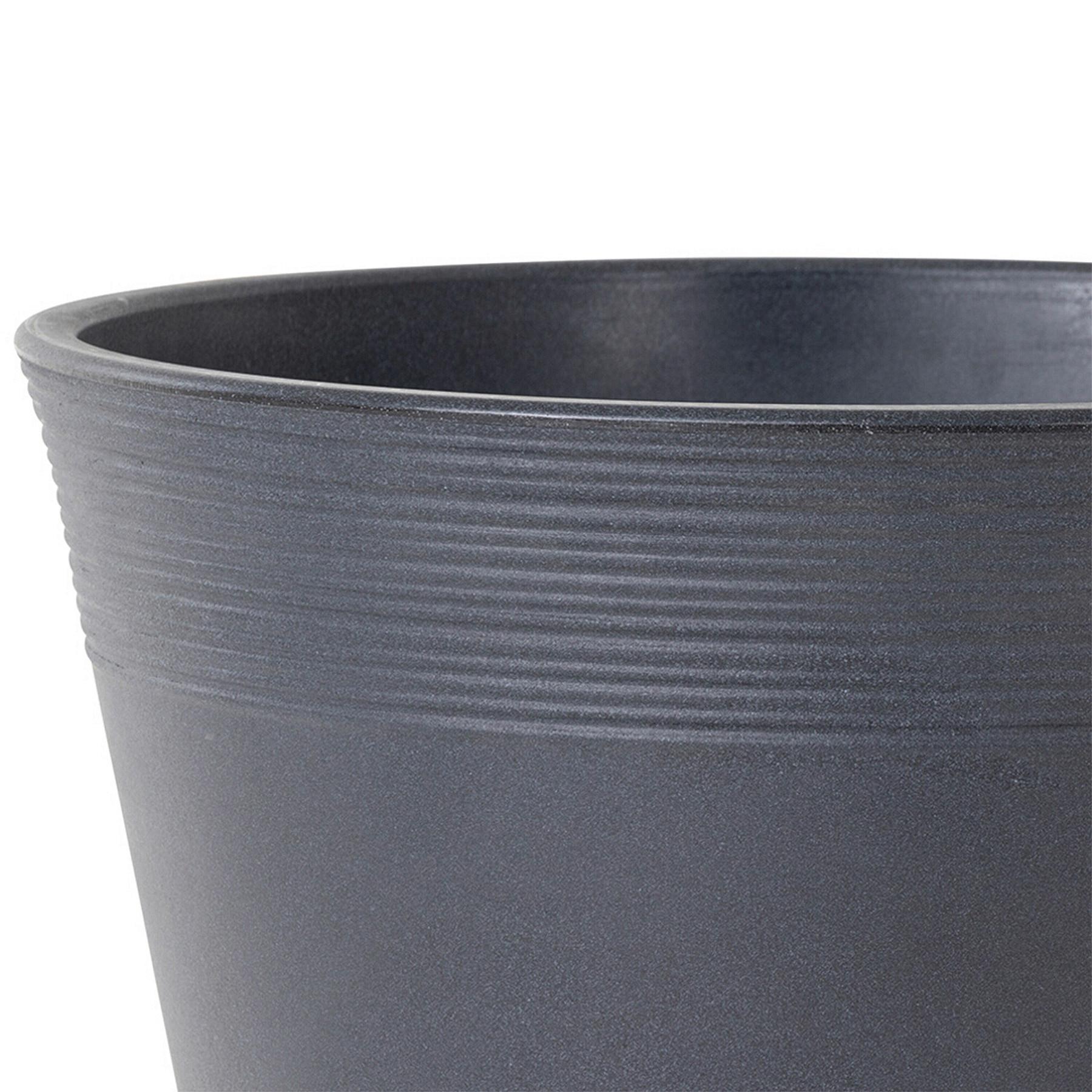Pflanzentopf Anthrazit D: 43 cm - Anthrazit, Basics, Kunststoff (43/36cm) - Siena Garden
