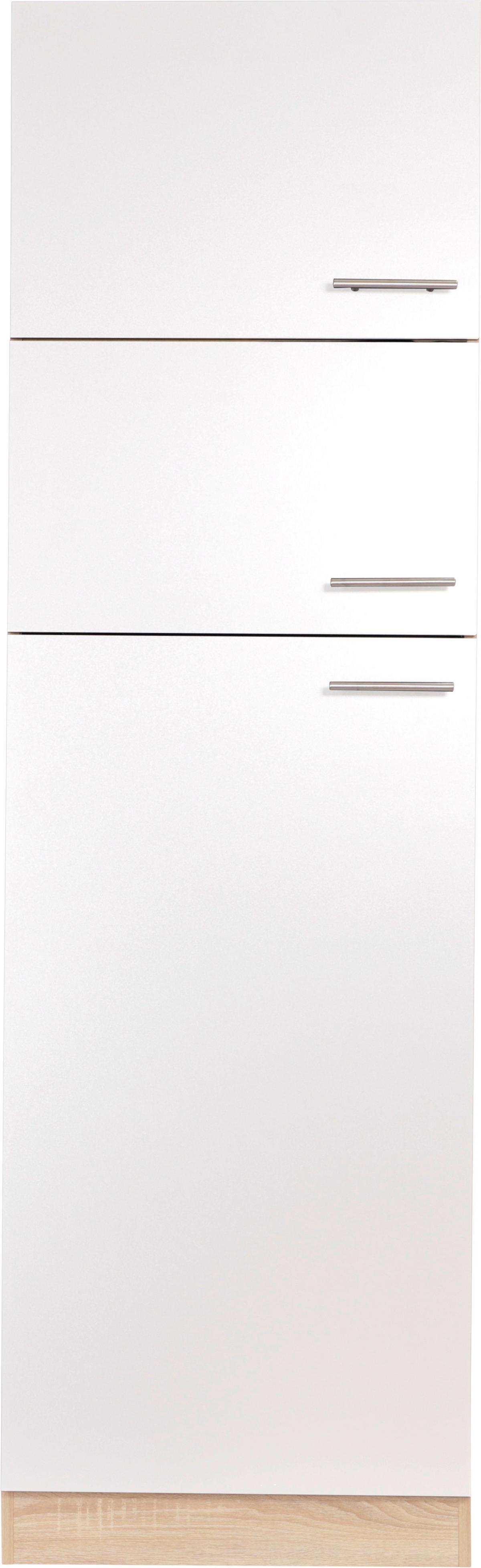 Geräteumbauschrank Merle Weiß, Eiche Dekor B:60cm - Eichefarben/Weiß, Basics, Holzwerkstoff (60/200/60cm) - Respekta
