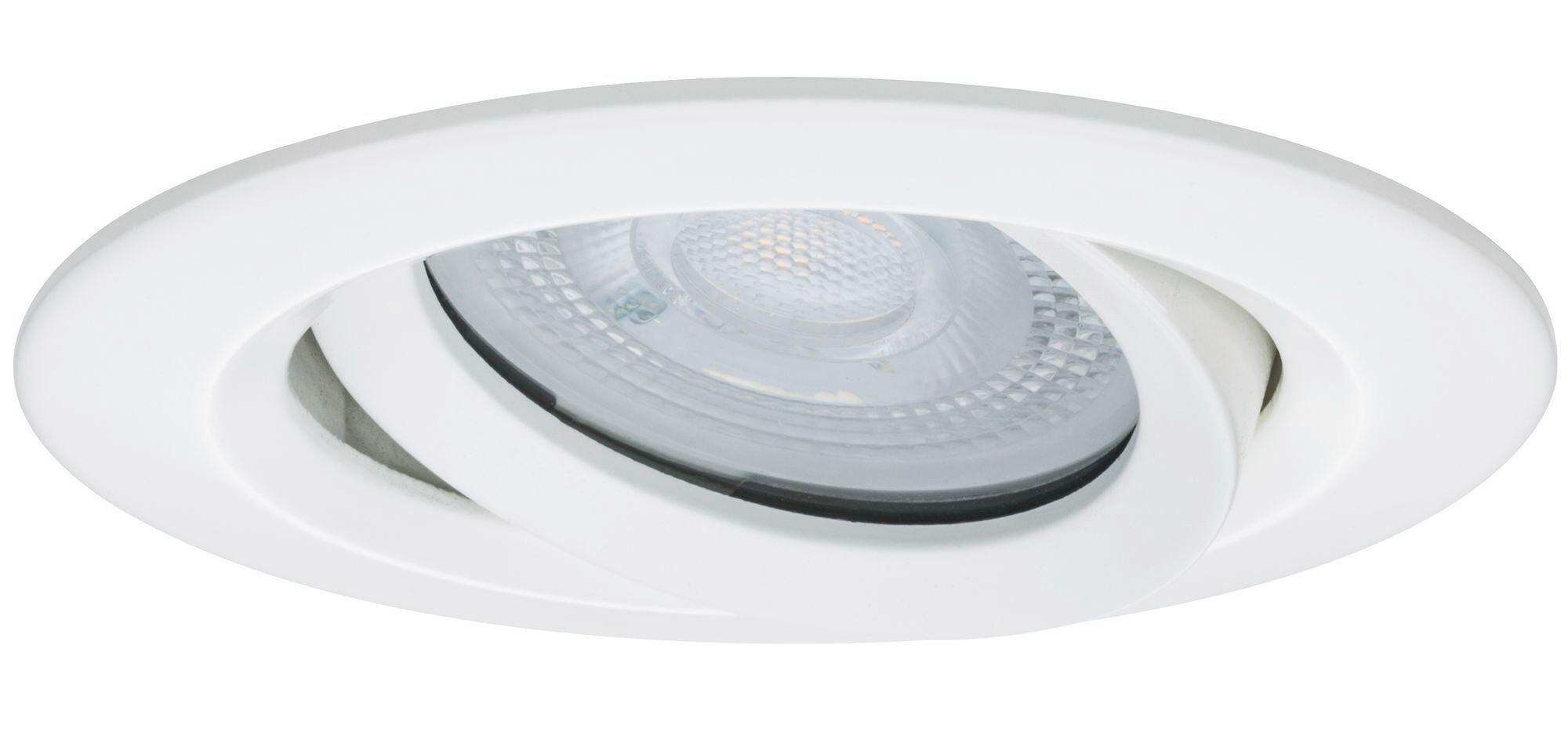 LED-Deckenleuchte Ø 9,3 cm 1-Flammig, Rund - Weiß, Basics, Metall (9,3cm) - Paulmann