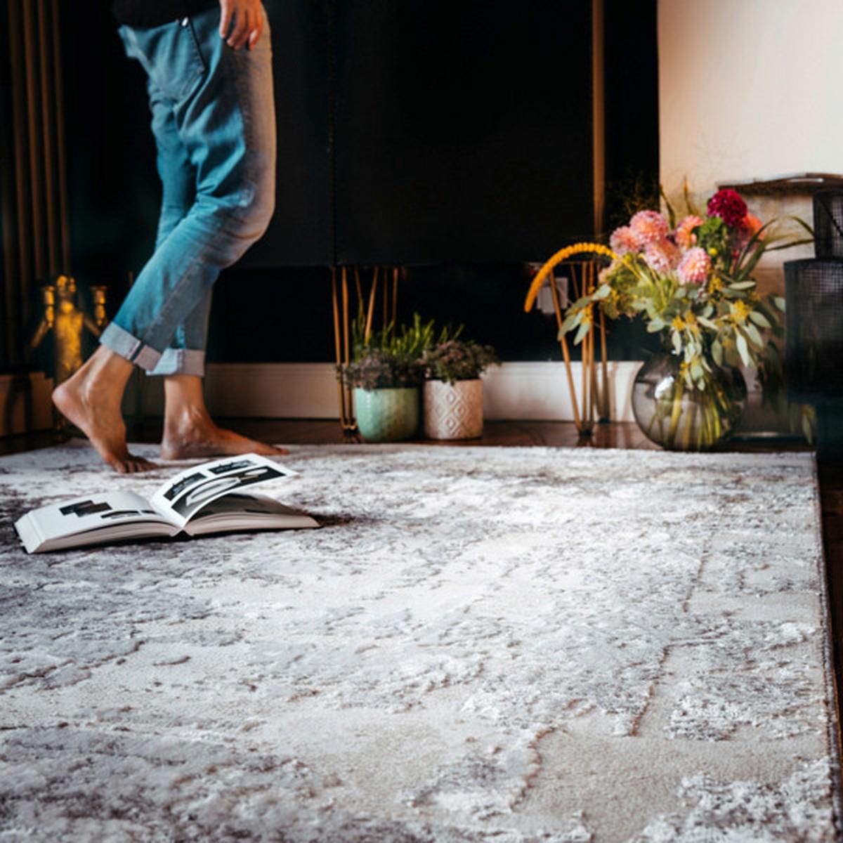 Vintage-Teppich Taupe Nevada 200x290 cm, Jute - Taupe, Design, Textil (200/290cm) - Obsession