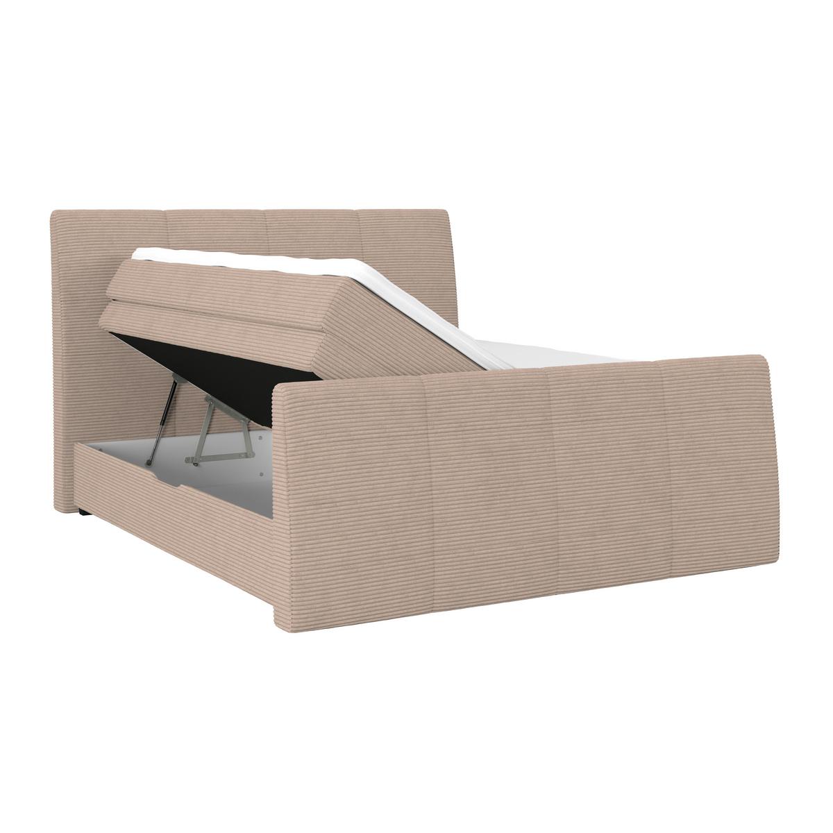 Boxspringbett Libra - Schwarz/Braun, KONVENTIONELL, Textil (160/200cm)