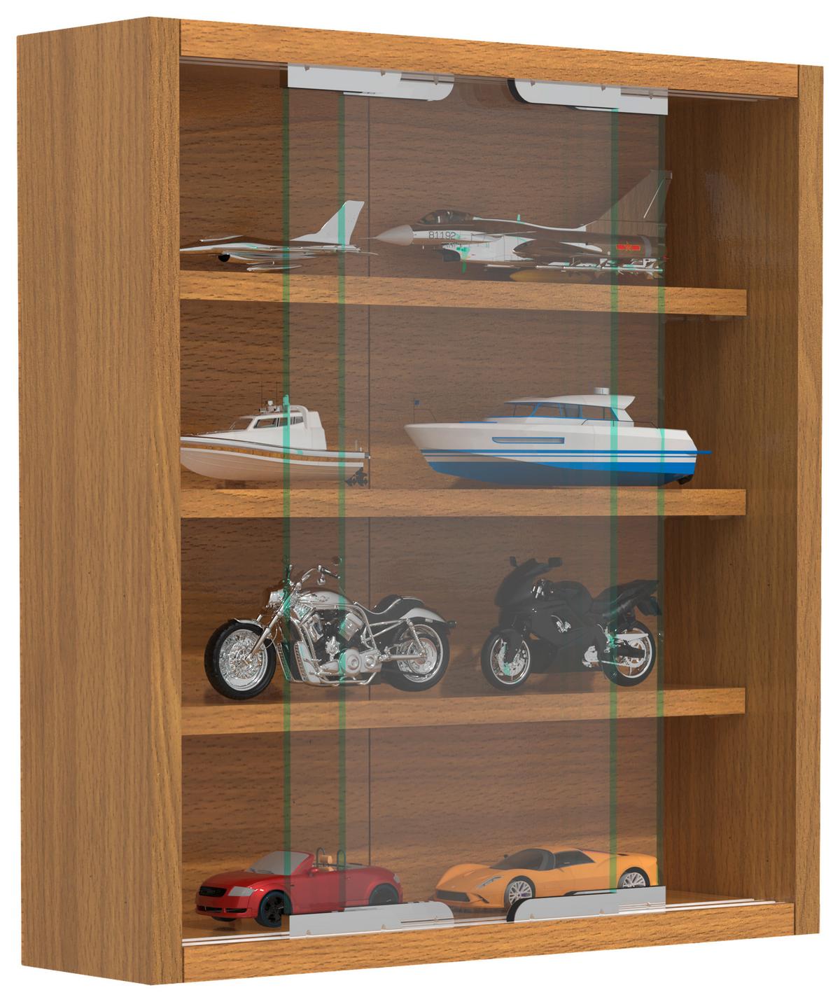 Hängevitrine Agisa S B: 37 cm Buchefarben - Buchefarben, MODERN, Glas/Holzwerkstoff (37/40/10cm) - MID.YOU