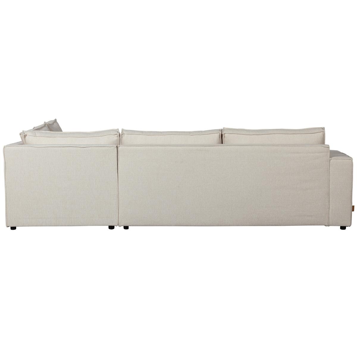 Ecksofa Thomas Naturfarben S:283x197cm - Schwarz/Naturfarben, Design, Textil (283/197cm) - Livetastic