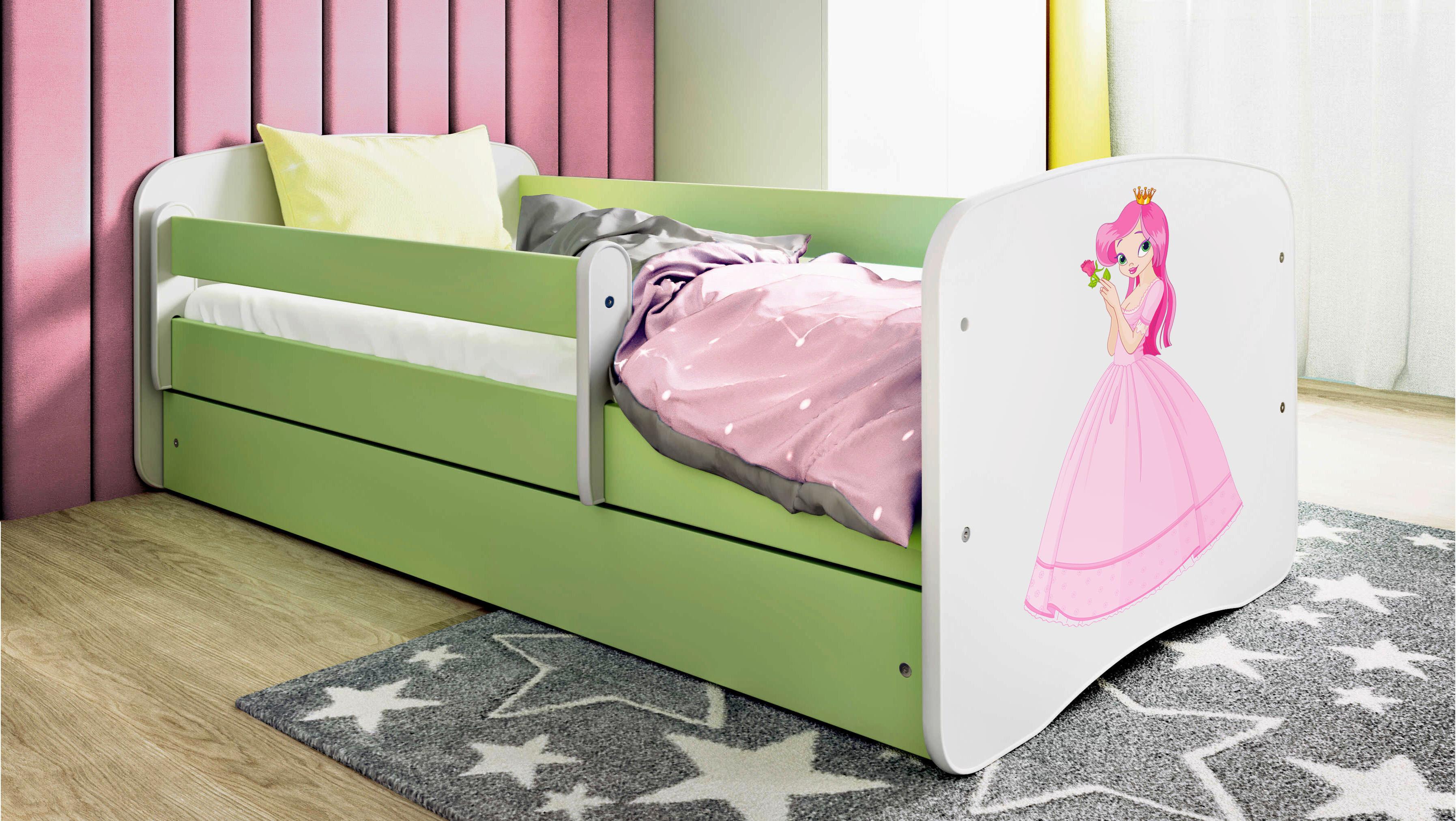 Kinder-/Juniorbett Babydreams inkl. Matratze 80x160 - Birkefarben/Weiß, MODERN, Holz/Holzwerkstoff (80/160cm) - MID.YOU
