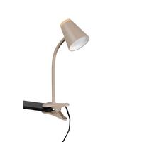 LED-Klemmleuchte Pongo Braun Beige B: 9,5 cm - Beige/Braun, Basics, Kunststoff/Metall (33/9,5/32cm)