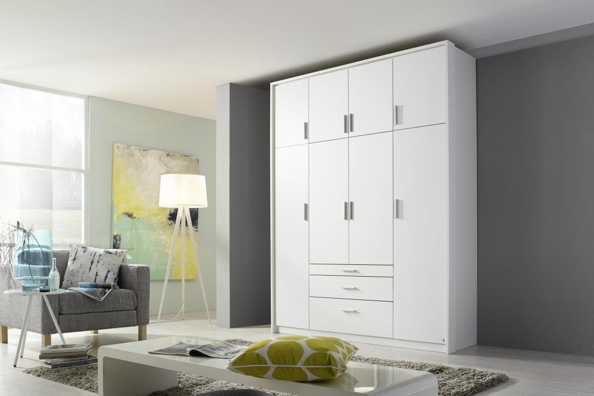 Achttüriger Kleiderschrank in Weiß