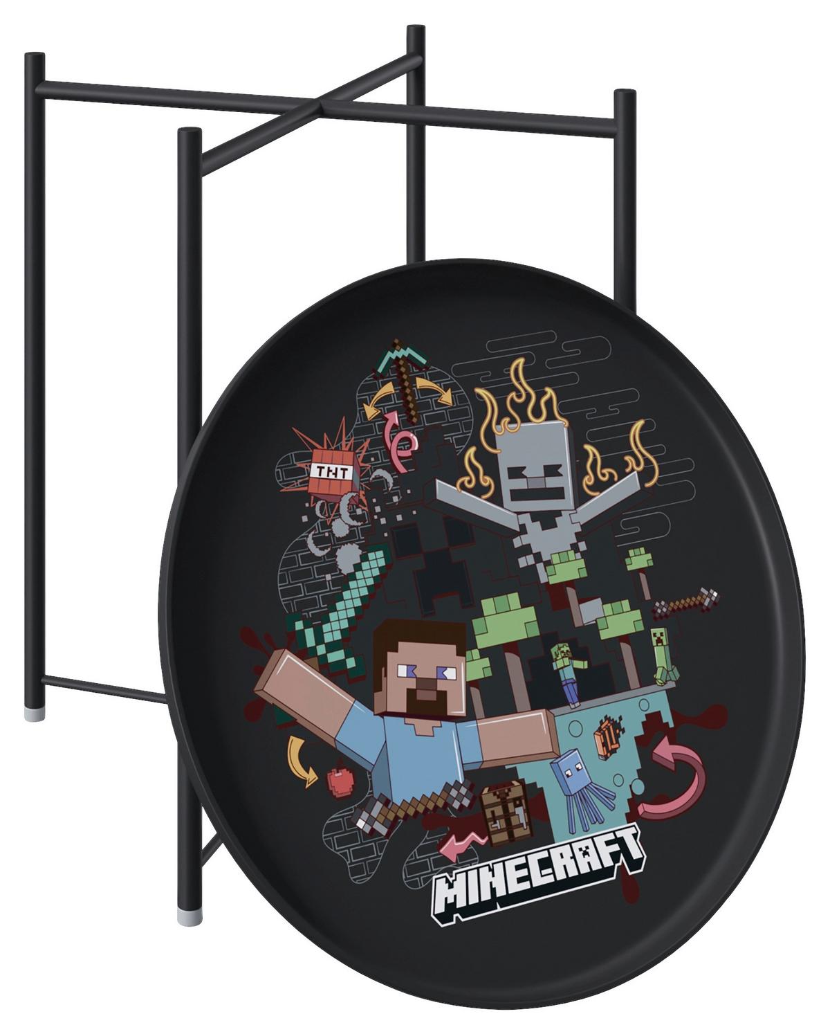 Beistelltisch Minecraft - Schwarz, MODERN, Metall (47/47/51cm) - Minecraft