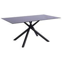 Jedálenský stôl čierne BUBBLE sklo 150 - čierna, Lifestyle, kov/sklo (150/76/90cm) - Mömax