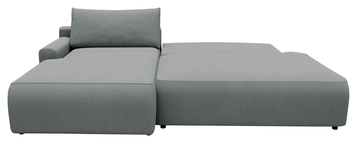 Eckschlafsofa Prag, Grau S: 167x253 cm - Schwarz/Grau, MODERN, Textil (167/253cm) - Trendmanufaktur