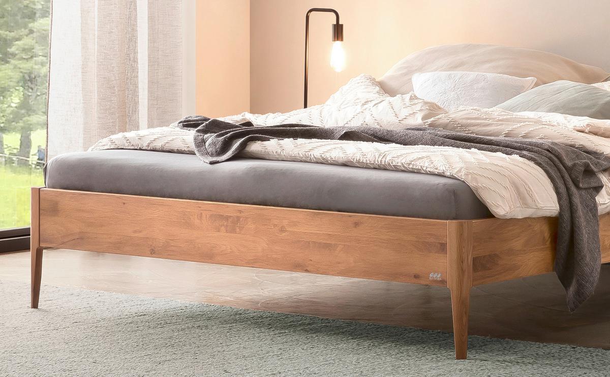 Bett Pieve, Wildeiche 140x200 Cm - Wildeiche, Basics, Holz (140/200cm) - Hasena