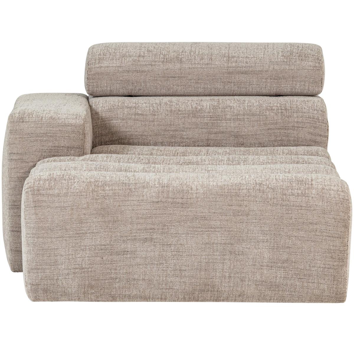 SOFAELEMENT Novi Naturfarben B: 109cm - Schwarz/Naturfarben, Design, Textil (109/86/173cm) - Livetastic