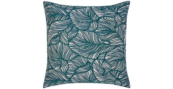 Zierkissen Tonia 45x45 cm Polyester Petrol mit Zipp - Petrol, MODERN, Textil (45/45cm) - Luca Bessoni