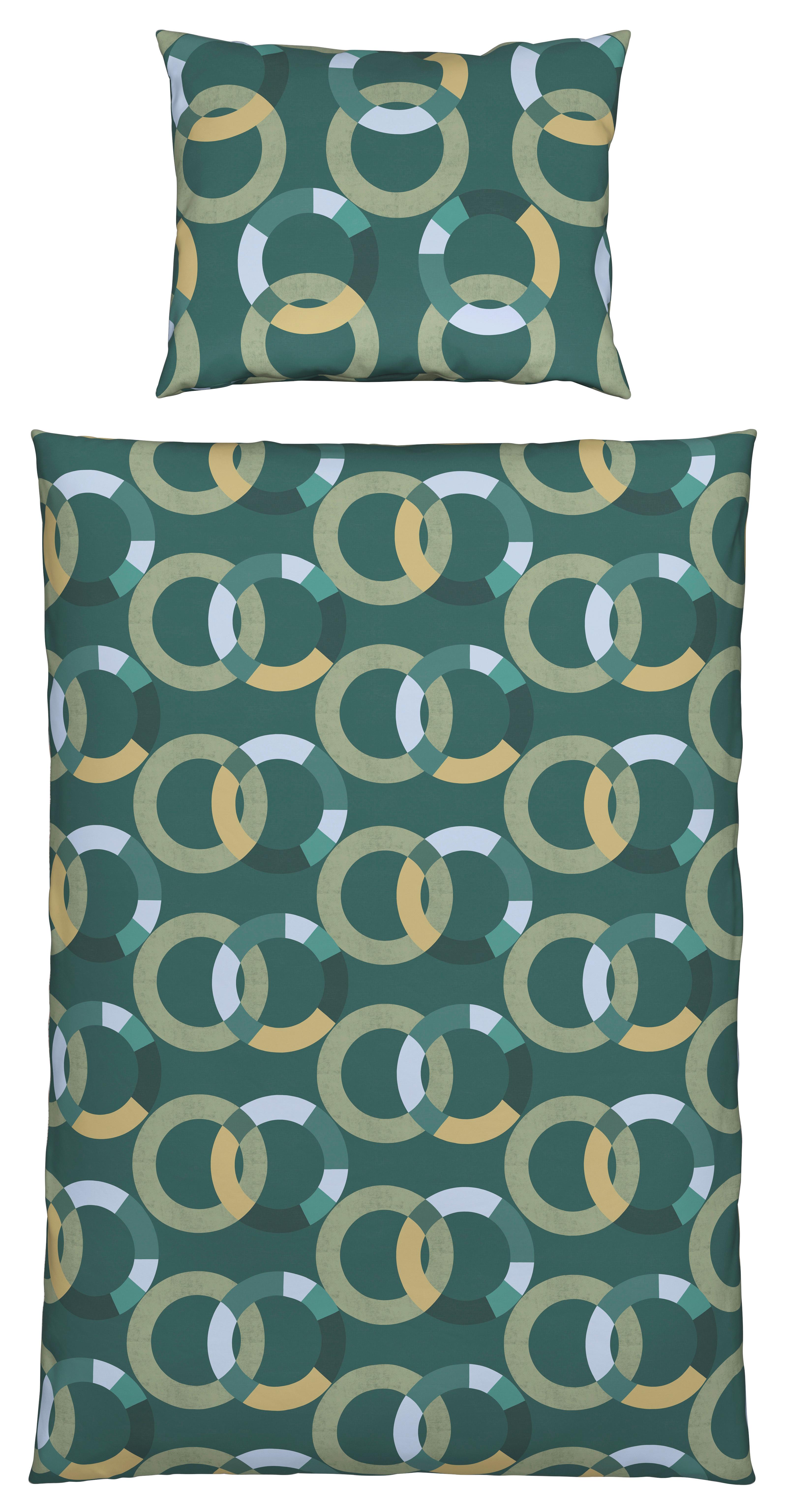 Ágyneműhuzat-garnitúra Diana - zöld, Modern, textil - Luca Bessoni