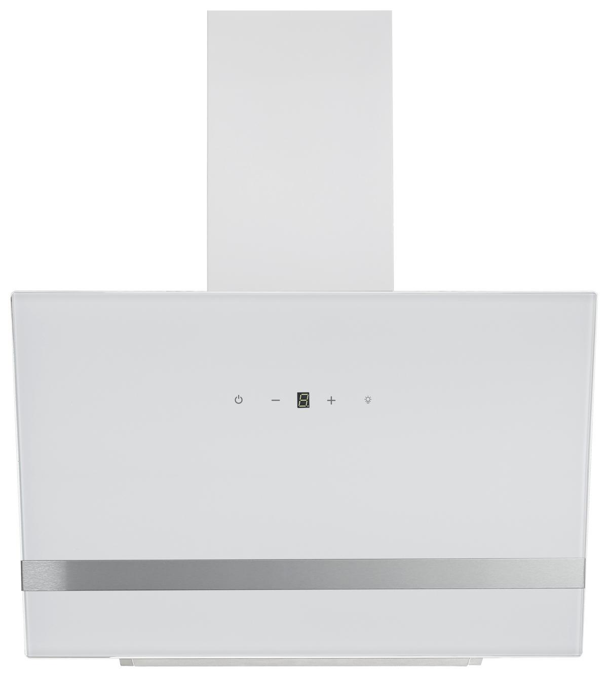 Kopffreihaube Respekta Hera Metall/glas Weiß B: 59,5cm Led - Weiß, Trend, Glas/Metall (59,5/74,2-109,2/38,5cm) - Respekta