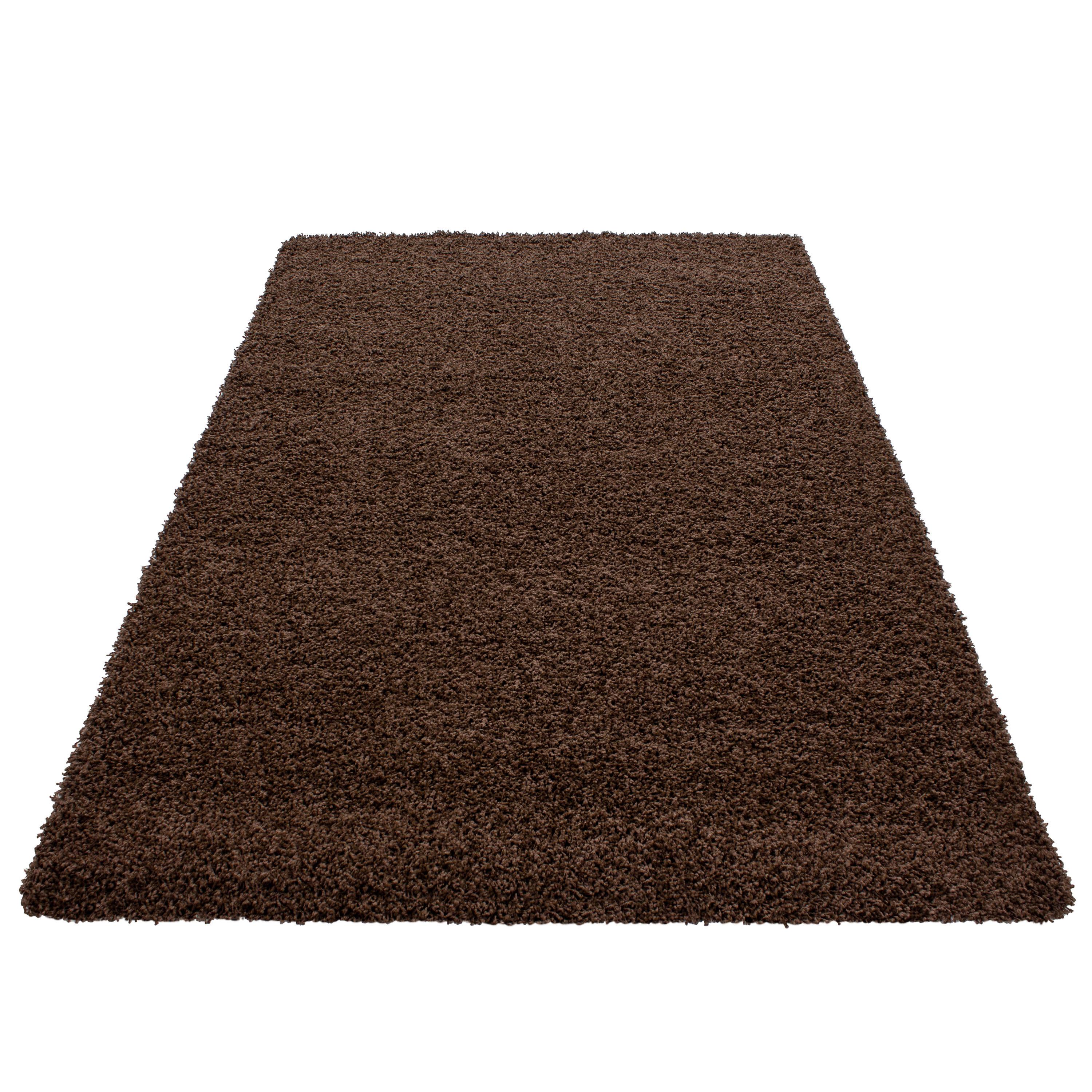 Koberec s vysokým vlasem 200x290 cm - hnědá, Konvenční, textil (200/290cm) - Novel