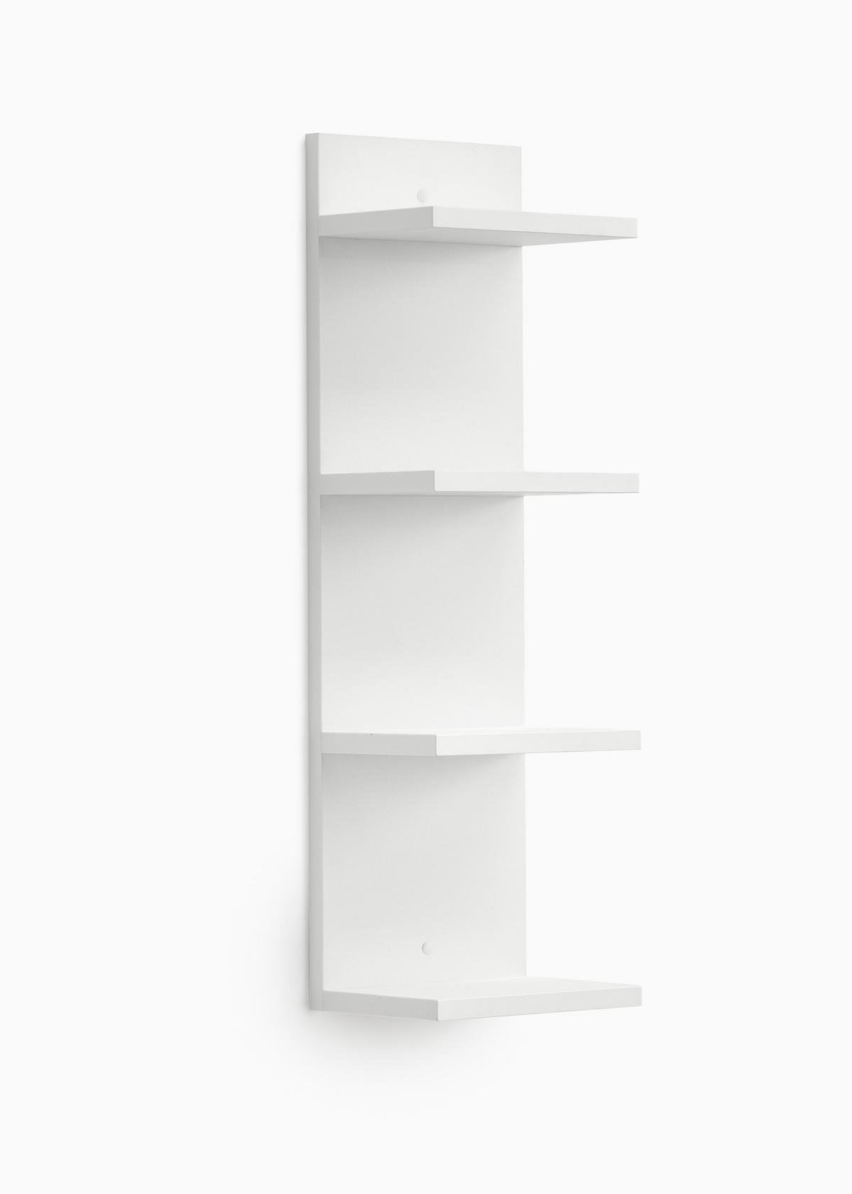 Wandregal Eolo Weiß B: 23,2 cm - Weiß, Trend, Holzwerkstoff (23,2/75/16,8cm)