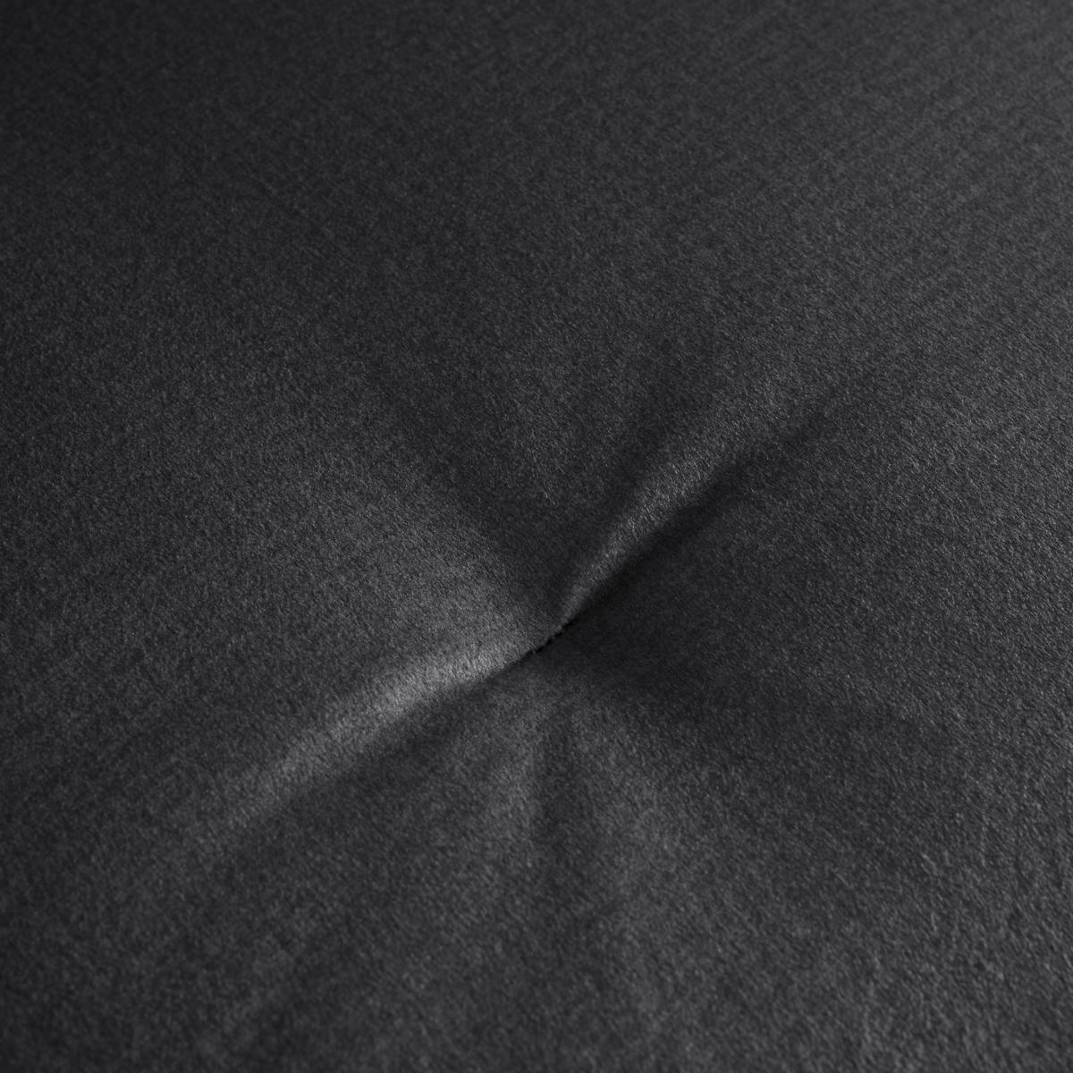 Sametová pohovka s taburetem ELIZA tmavě šedá - černá/tmavě šedá, Moderní, dřevo/textil (260/75/210cm) - Bessagi Home