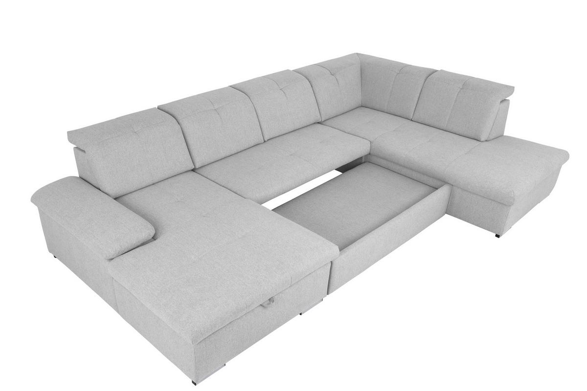 Wohnlandschaft Ramzes Hellgrau U: 173x328x215 cm - Hellgrau/Grau, Design, Textil (173/328/215cm) - MID.YOU