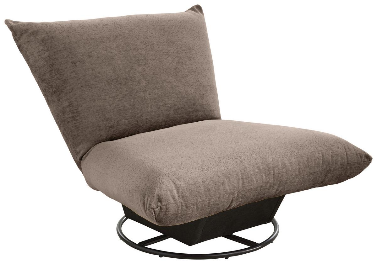 Relaxsessel Cremona Polyester Dunkelbraun - Dunkelbraun/Schwarz, Design, Textil (100/78/96cm) - Livetastic