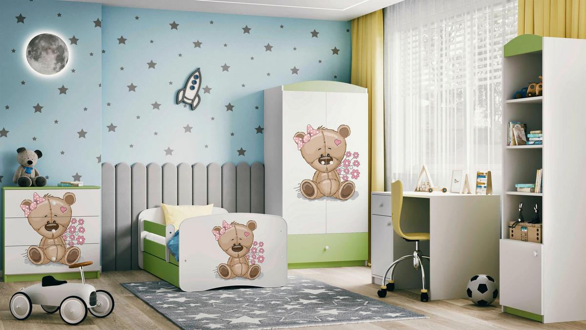 Kinder-/Juniorbett Babydreams inkl. Matratze 80x160 - Birkefarben/Weiß, MODERN, Holz/Holzwerkstoff (80/160cm) - MID.YOU