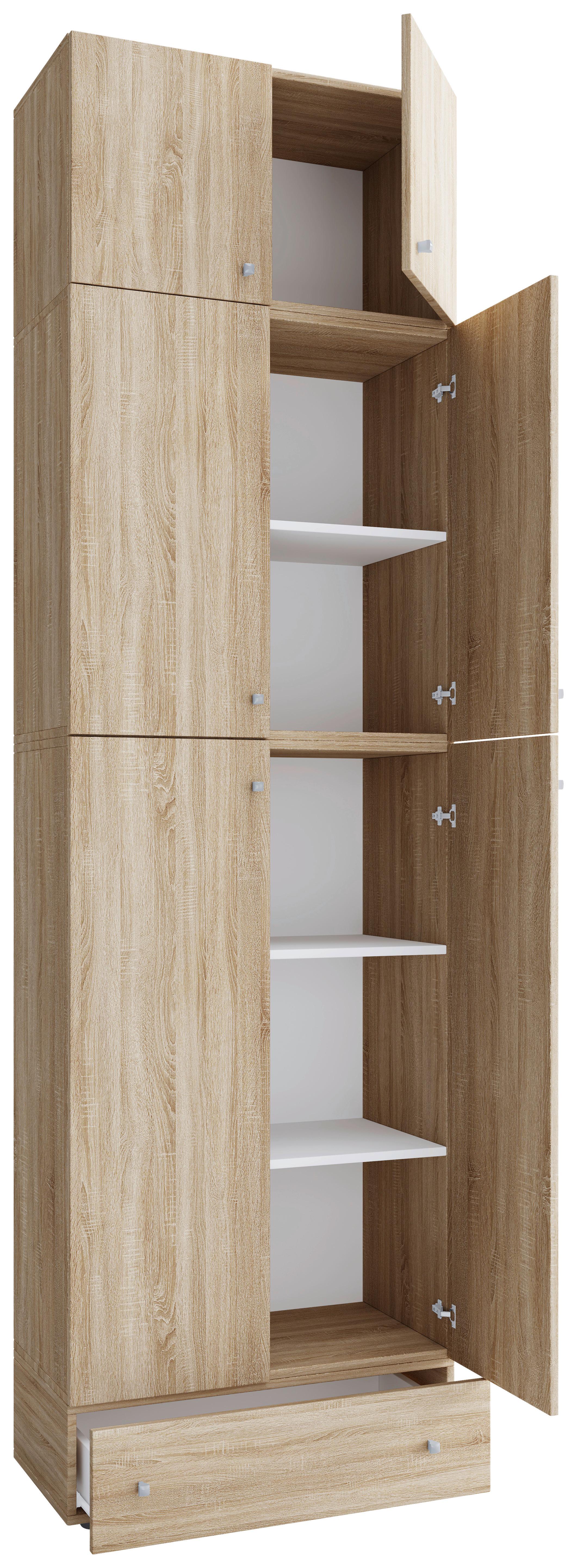 Drehtürenschrank B: 70 Cm Lona Xxl Buche Dekor - Buchefarben/Sonoma Eiche, MODERN, Holzwerkstoff (70/240/39cm) - MID.YOU