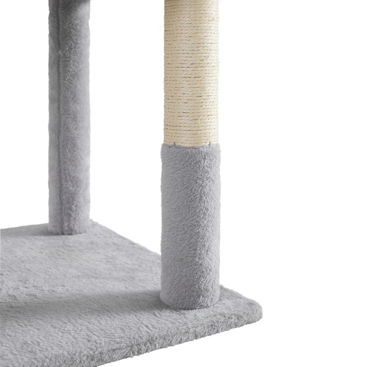 Škrabací strom pro kočky KITTEN - šedá, Konvenční, karton/kompozitní dřevo (48/48/96cm) - Mömax