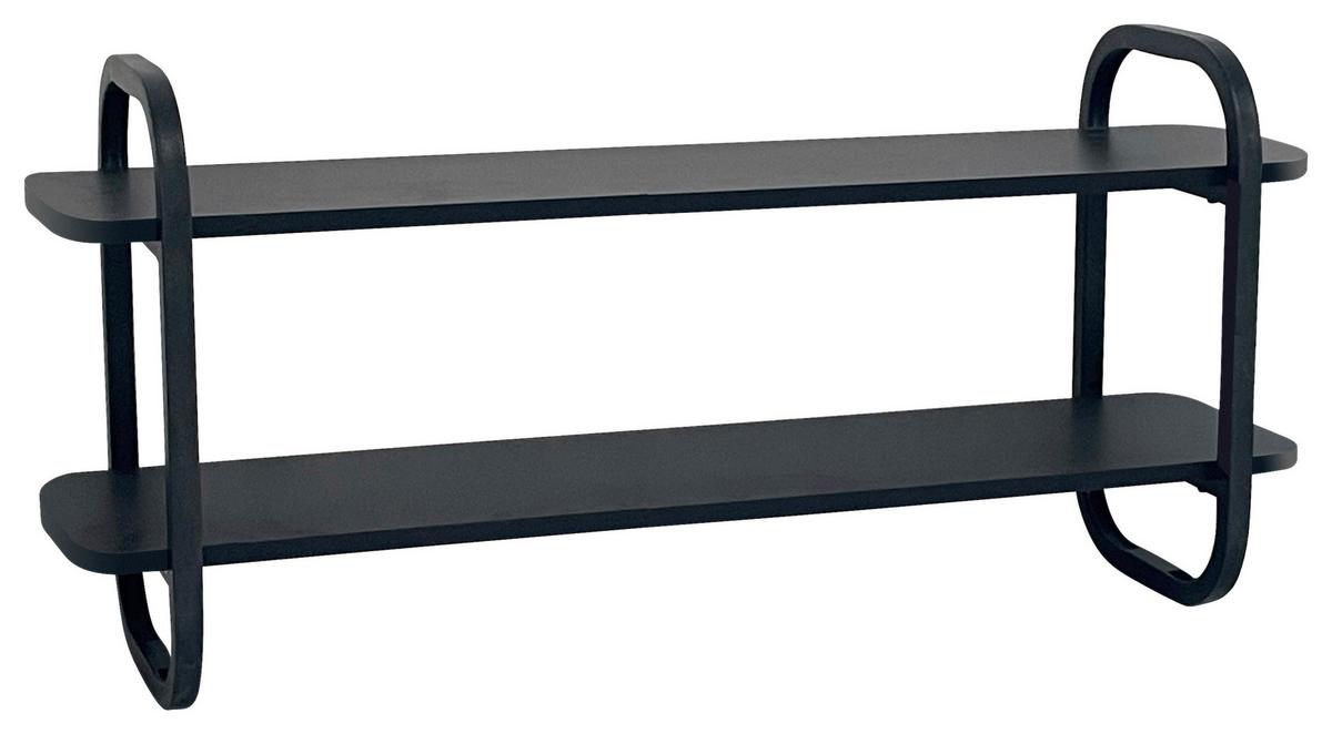 TV DIEL BEND -EXKLUSIV- - čierna, Modern, kov/kompozitné drevo (100/44/27cm) - Mömax