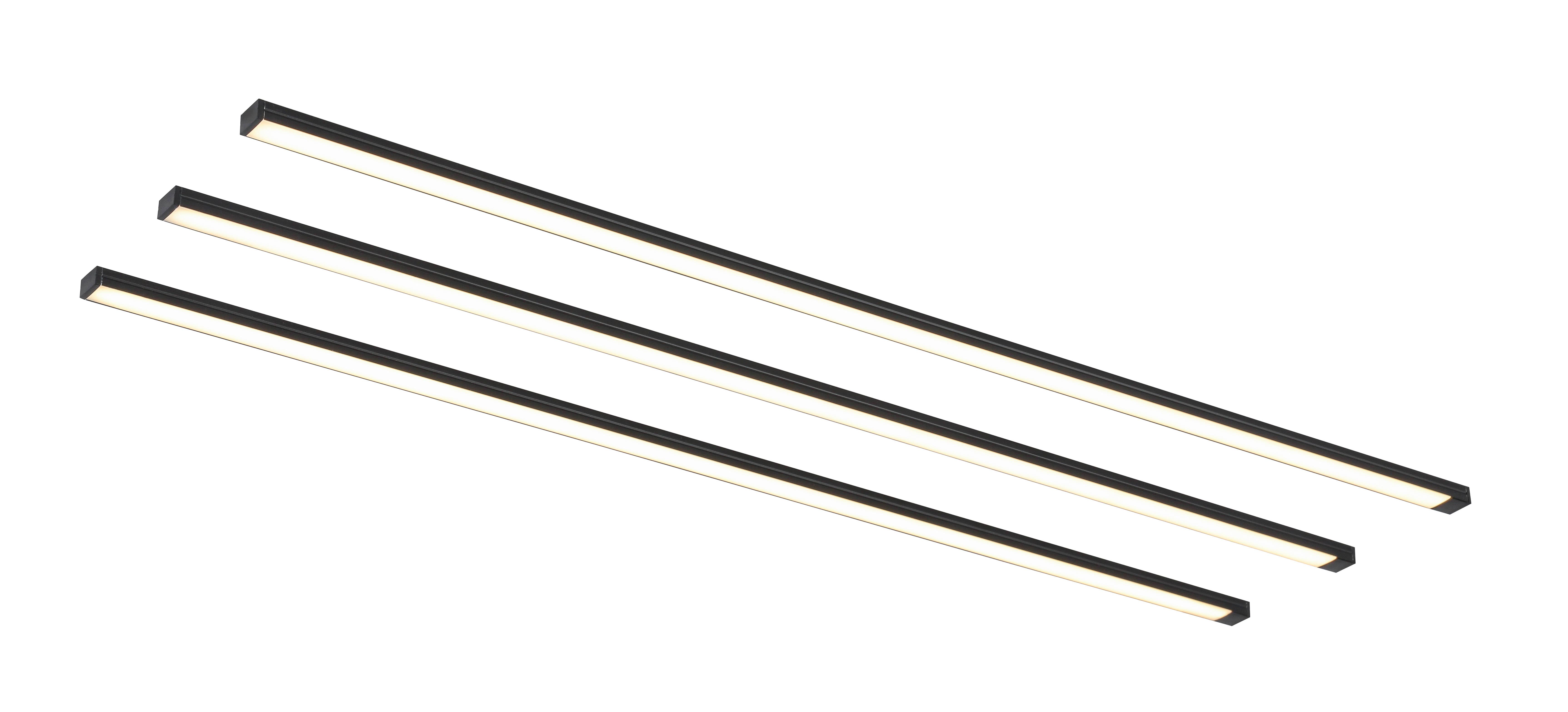 Led Díszlámpa Dolore - fekete, Modern, műanyag/fém (3*50/0,7/1,2cm) - Luca Bessoni