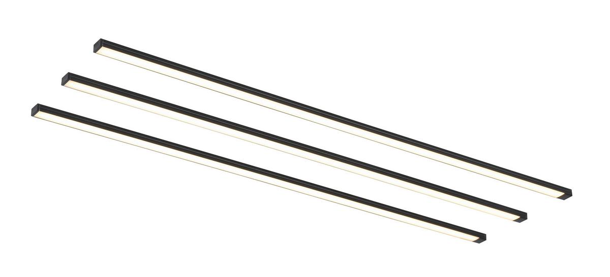 Led Díszlámpa Dolore - fekete, Modern, műanyag/fém (3*50/0,7/1,2cm) - Luca Bessoni