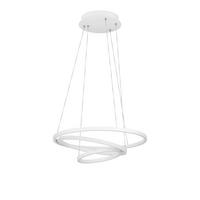 Led- Hängeleuchte Lobinero-z H: 110 Cm - Weiß, Design, Kunststoff/Metall (58/110cm) - Eglo
