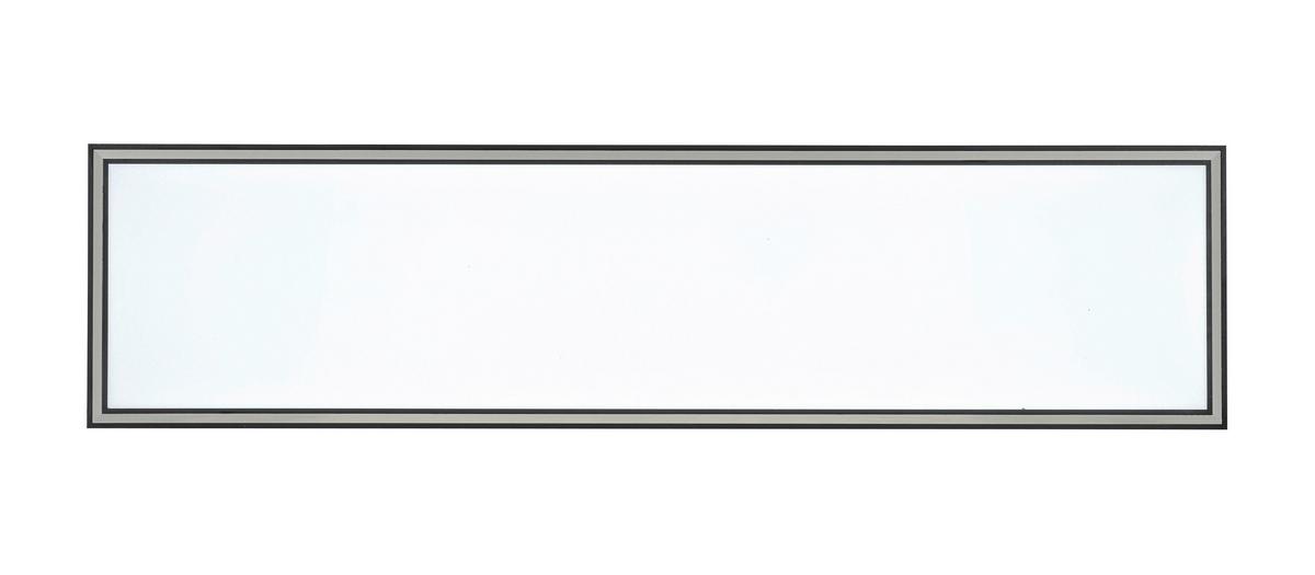 Led-deckenleuchte Bruno - Chromfarben/Schwarz, MODERN, Kunststoff/Metall (120/30/7,5cm) - Luca Bessoni