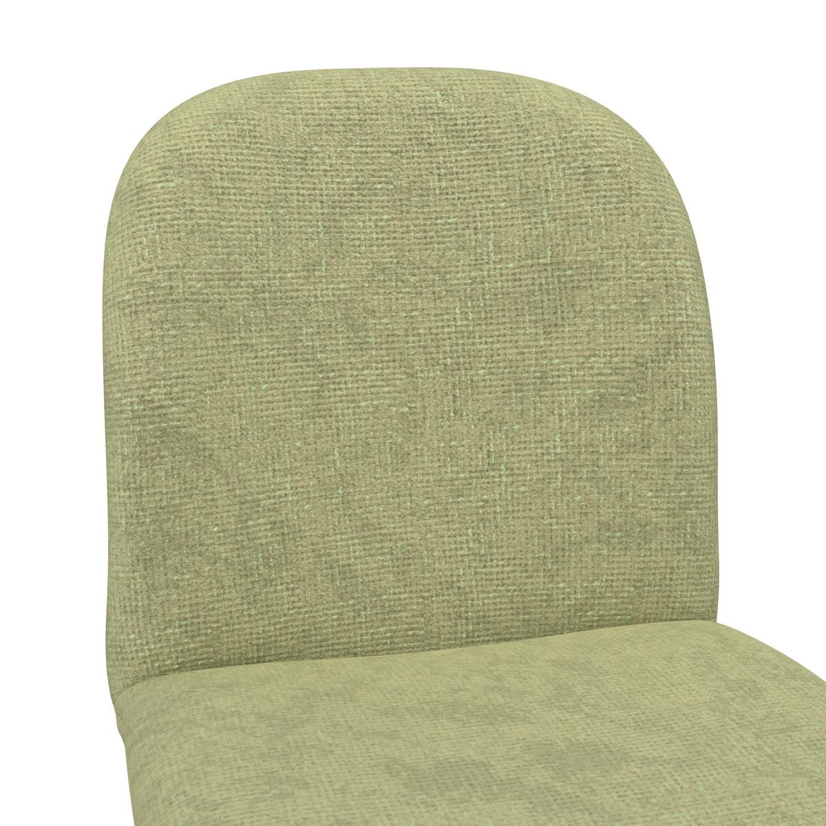Stuhl olivgrün/Metallbeine Ulmo 47/91/61 cm - Schwarz/Olivgrün, MODERN, Textil/Metall (47/91/61cm)