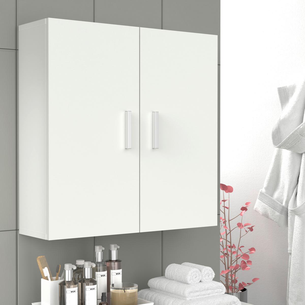 Hängeschrank Zalo Weiß, B: 60cm - Weiß, MODERN, Holzwerkstoff (60/60/18cm) - MID.YOU