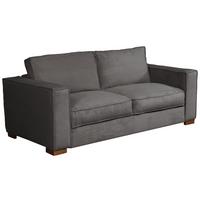 Schlafsofa Texas Grau Cord, B: 203 cm - Dunkelbraun/Grau, Design, Textil (203/85/99cm) - MID.YOU