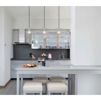 Hängeleuchte Merril H: 129 cm 3-Flammig Zinkfarben - Zinkfarben, Design, Metall (95/20/129cm) - Globo