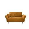 2-Sitzer-Sofa Vanilla Goldfarben - Goldfarben/Schwarz, Design, Textil (163/97/102cm) - Livetastic