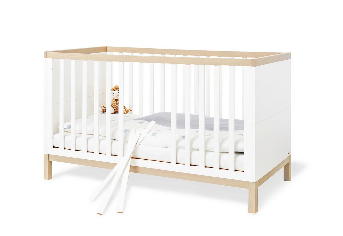 Gitterbett 110061 Light - Ahornfarben/Weiß, Design, Holz/Holzwerkstoff (140/70cm) - Pinolino