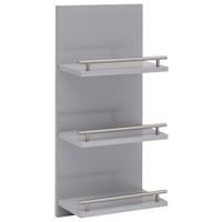 Badezimmerregal Niko Anthr./Silberfarben B: 30,3cm - Silberfarben, MODERN, Holzwerkstoff (30,3/70,2/17,5cm) - MID.YOU