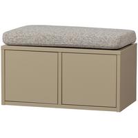 Garderobenbank Turner Schlammfarben B: 80 Cm - Schlammfarben/Khaki, Design, Holz/Textil (80/47/44cm) - Livetastic